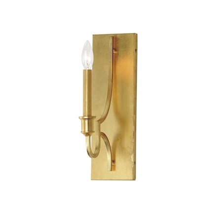 Maxim Lighting Normandy 1-Light Sconce, Gold Leaf 12781GL